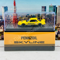 POP RACE x INNO64 1/64 NISSAN SKYLINE GT-R R32 Pandem "PENNZOIL" Retro Livery Concept (with display case) PR64-R32P-PENNZOIL