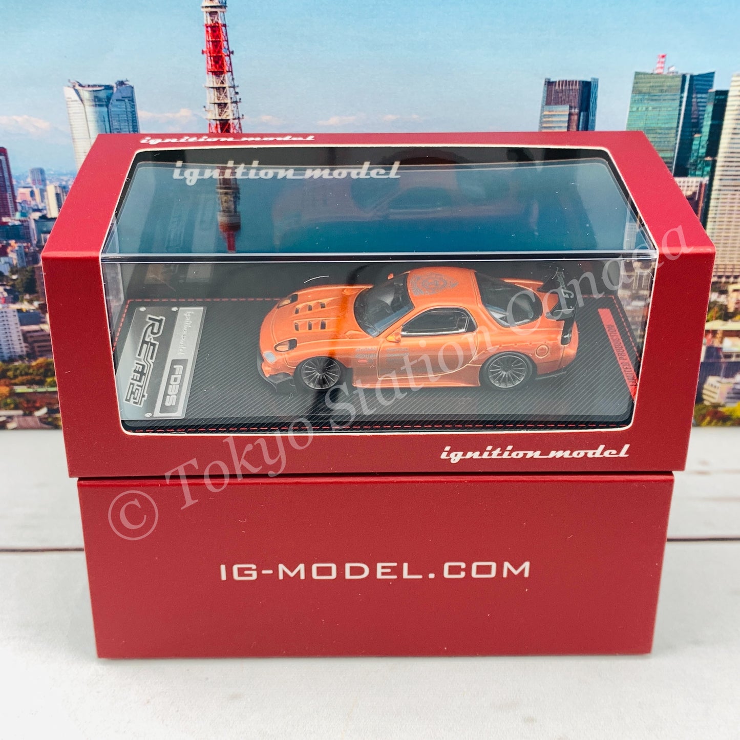 Ignition Model 1/64 Mazda RX7 (FD3S) RE Amemiya  Orange Metallic IG1950