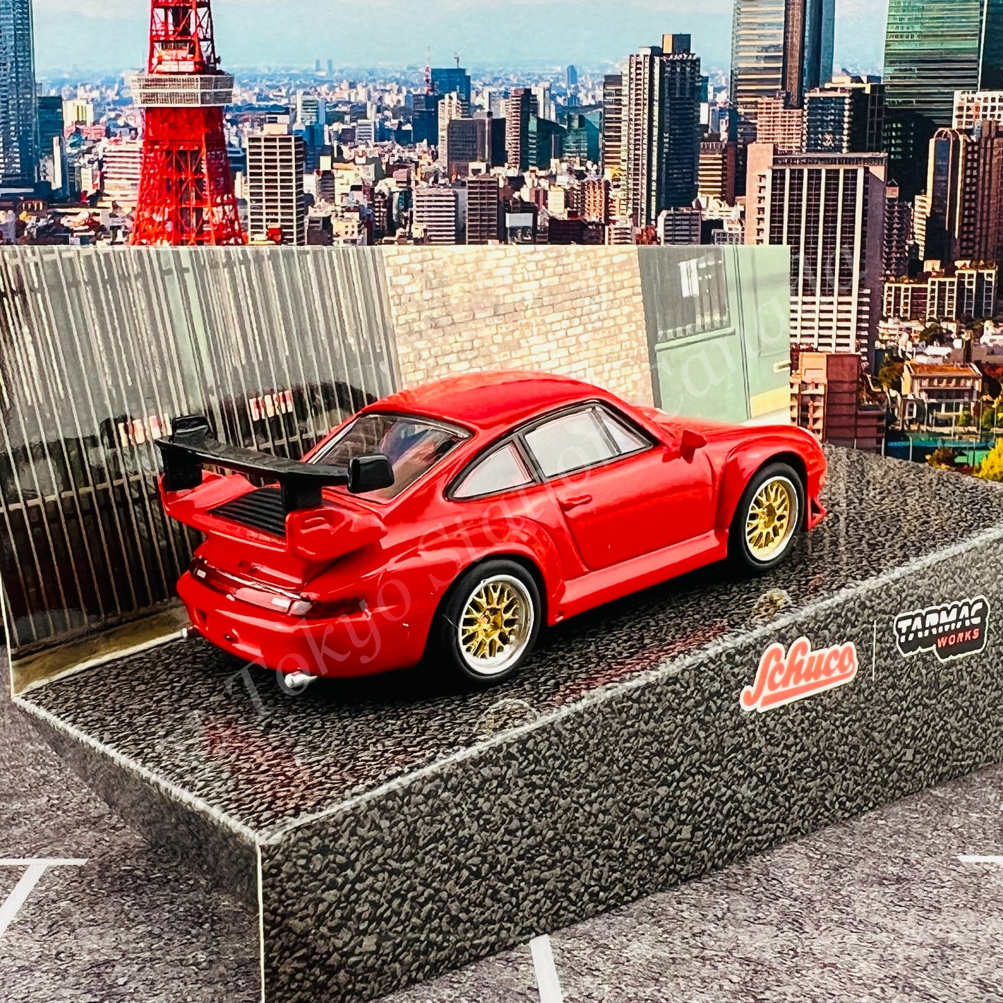 TARMAC WORKS x Schuco 1/64 Porsche 911 (993) GT2 Red T64S-004-RD