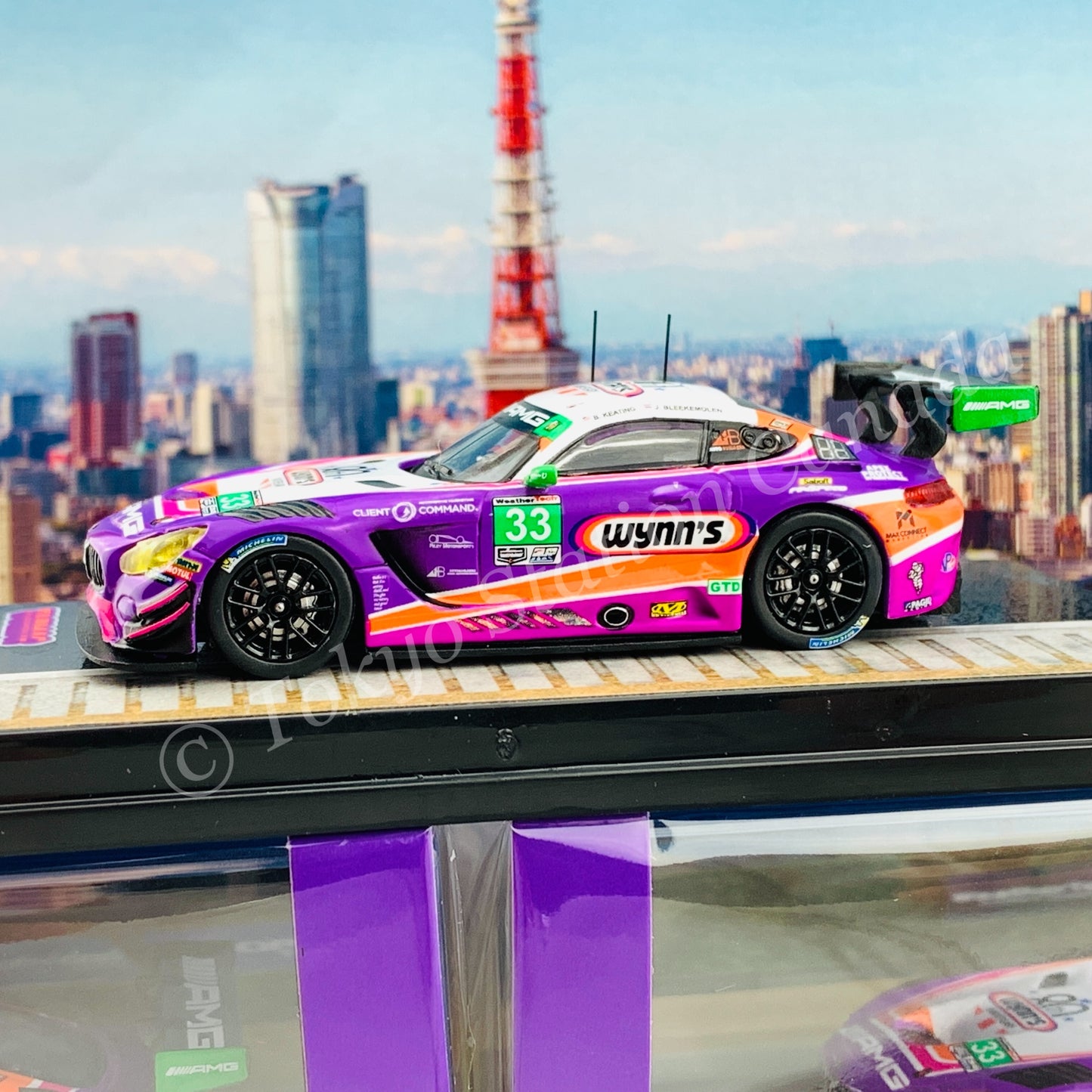 Tarmac Works HOBBY64 Collection 1/64 Mercedes-AMG GT3 WeatherTech SportsCar Championship 2019 Keating / Bleekemolen T64-008-19WSC33