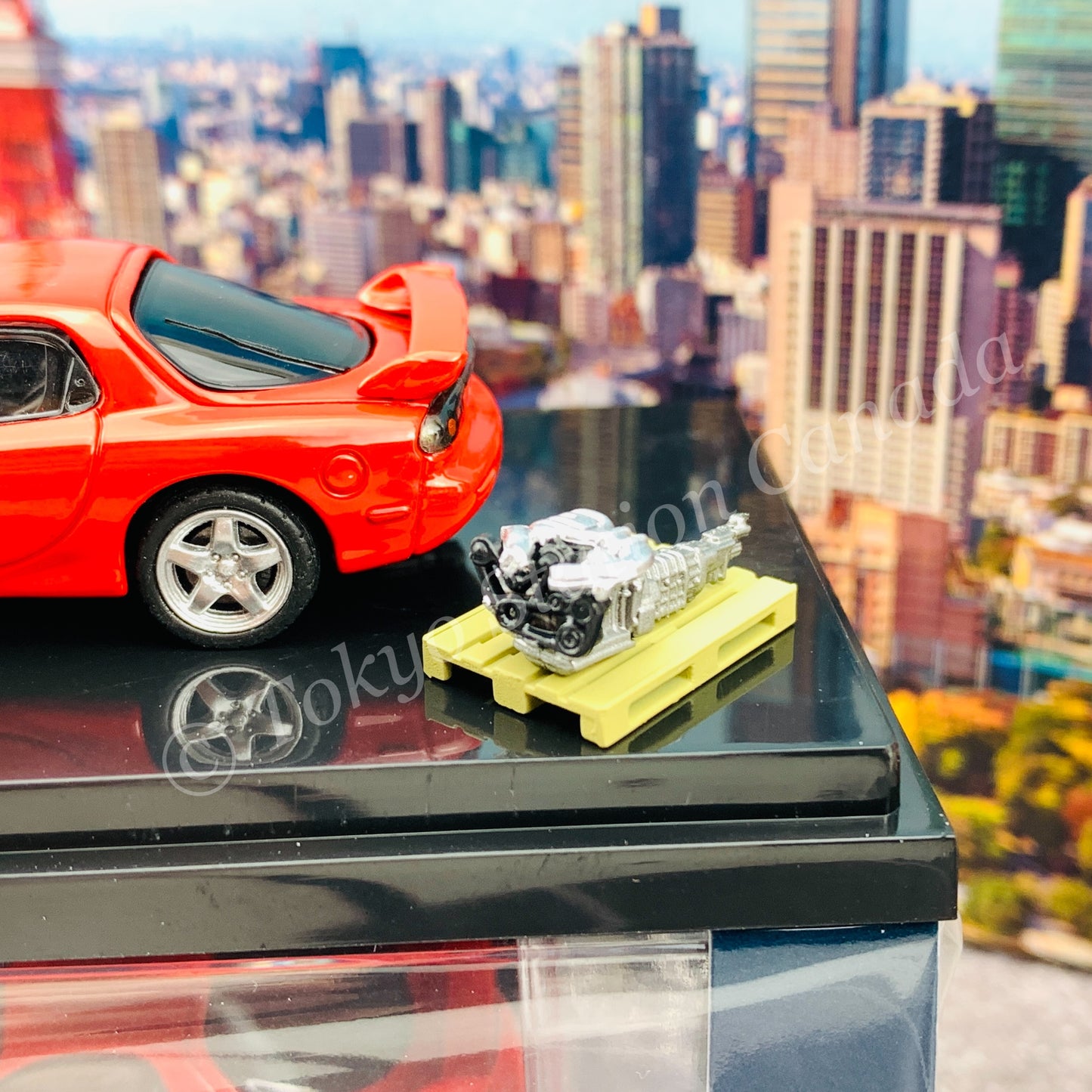 HOBBY JAPAN 1/64 Mazda RX-7 (FD3S) TYPE RS With Engine Display Model Red HJ642007FR