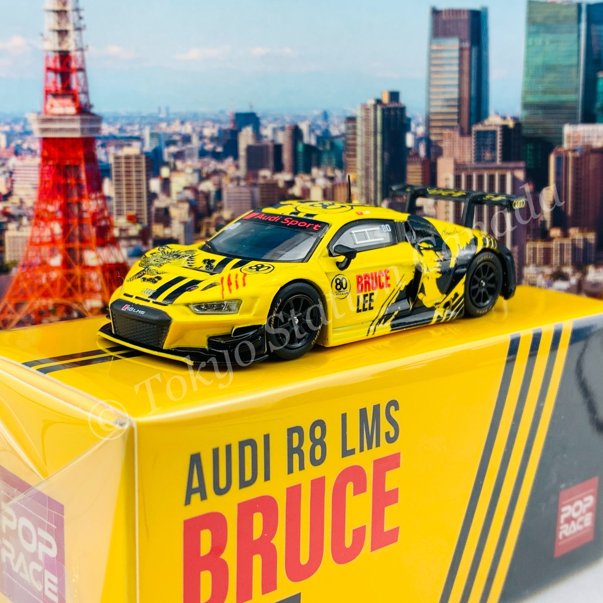 POPRACE 1/64 Audi R8 LMS Bruce Lee 80TH PR64-R8LMS-BL80