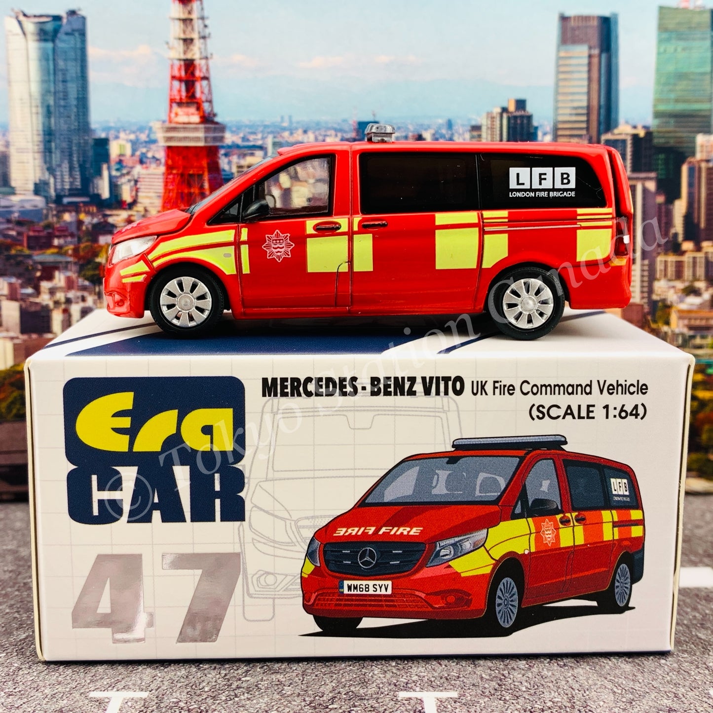ERA CAR 1/64 Mercedes-Benz Vito UK Fire Command Vehicle MB20VITRN47
