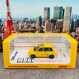 INNO64 1/64 HONDA CITY TURBO II Yellow With MOTOCOMPO IN64-CITYII-YL