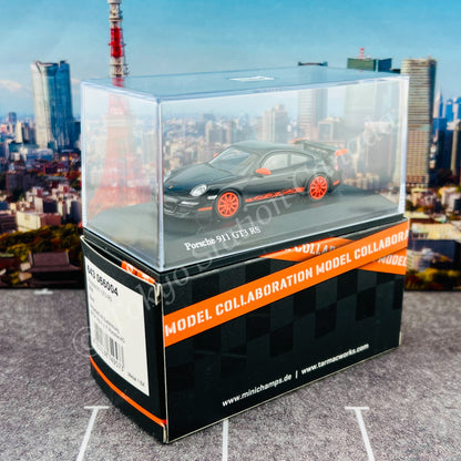 Tarmac Works x MINICHAMPS COLLAB64 1/64 Porsche 911 GT3 RS (997) Black T64MC-001-BK (643066004)