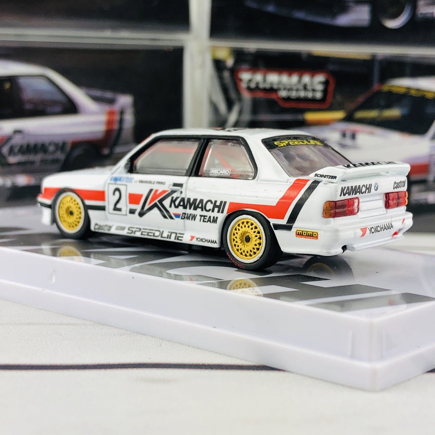 Tarmac Works 1/64 BMW M3 E30 Macau Guia Race 1989 Emanuele Pirro 30th Anniversary T64-009-89MAC02