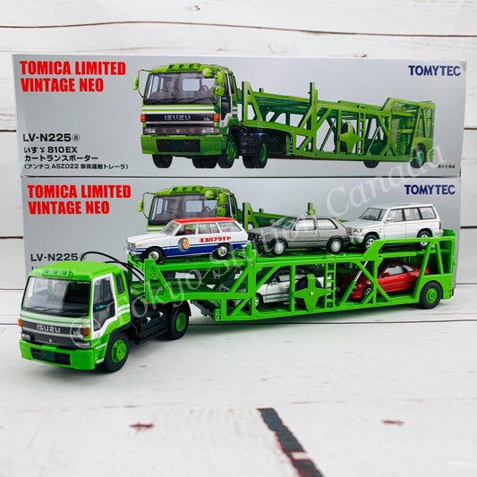 Tomytec Tomica Limited Vintage Neo 1/64 Isuzu 810 EX Tractor + Antico ASZ022 Car Transporter LV-N225a