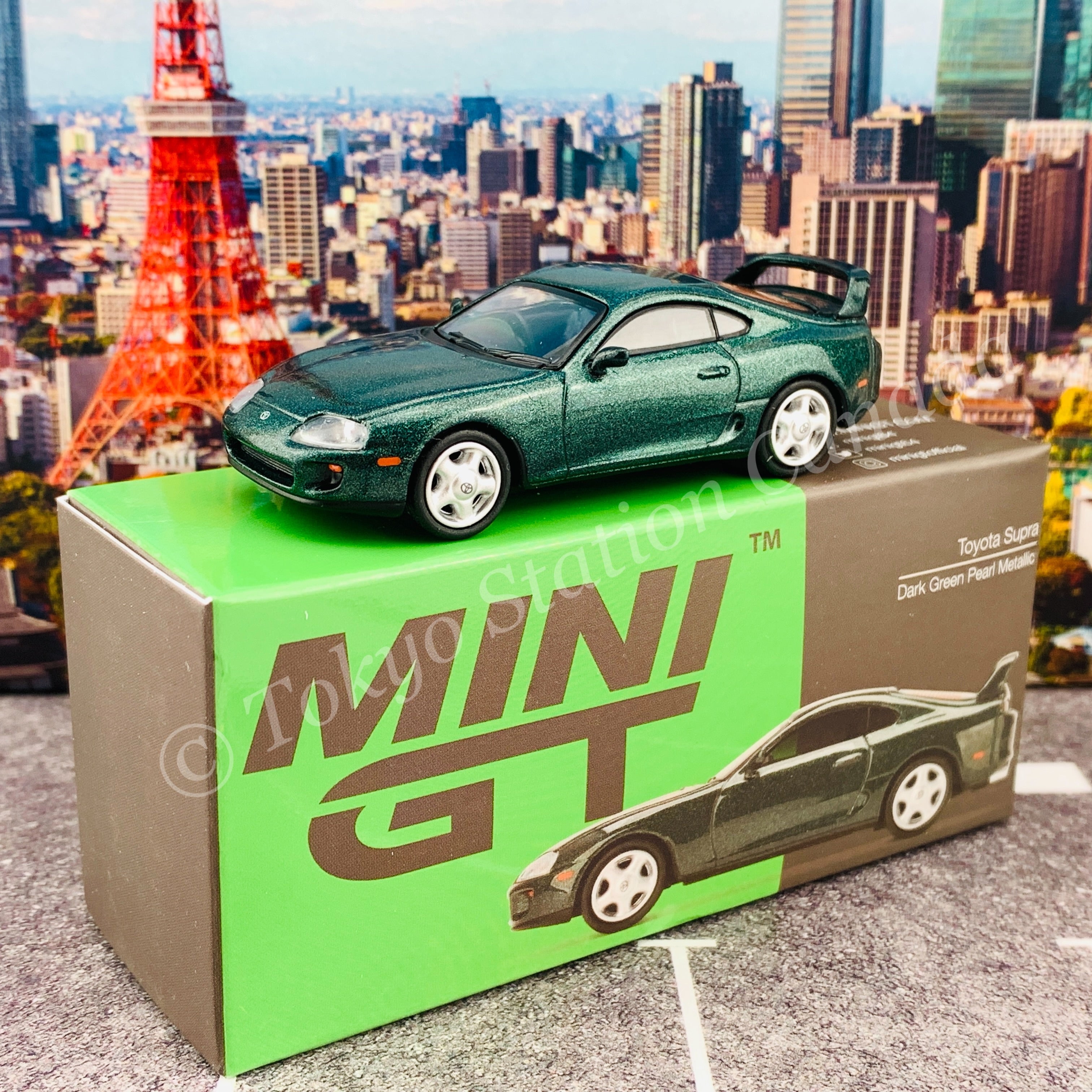 MINI GT 1/64 Toyota Supra Dark Green Pearl Metallic RHD MGT00230-R