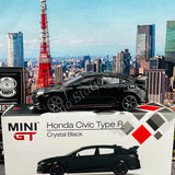 MINI GT 1/64 Honda Civic Type R (FK8) Crystal Black LHD with BNDS BC26404-GM wheels