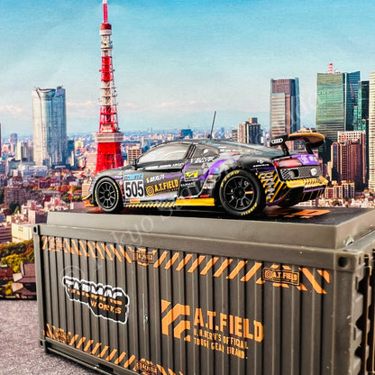TARMAC WORKS 1/64 COLLAB64 Audi R8 LMS GT4  Super Taikyu STZ 2020 Nishimura / Okamoto / Tagahara / Fujiwara with Container T64-070-EVA20