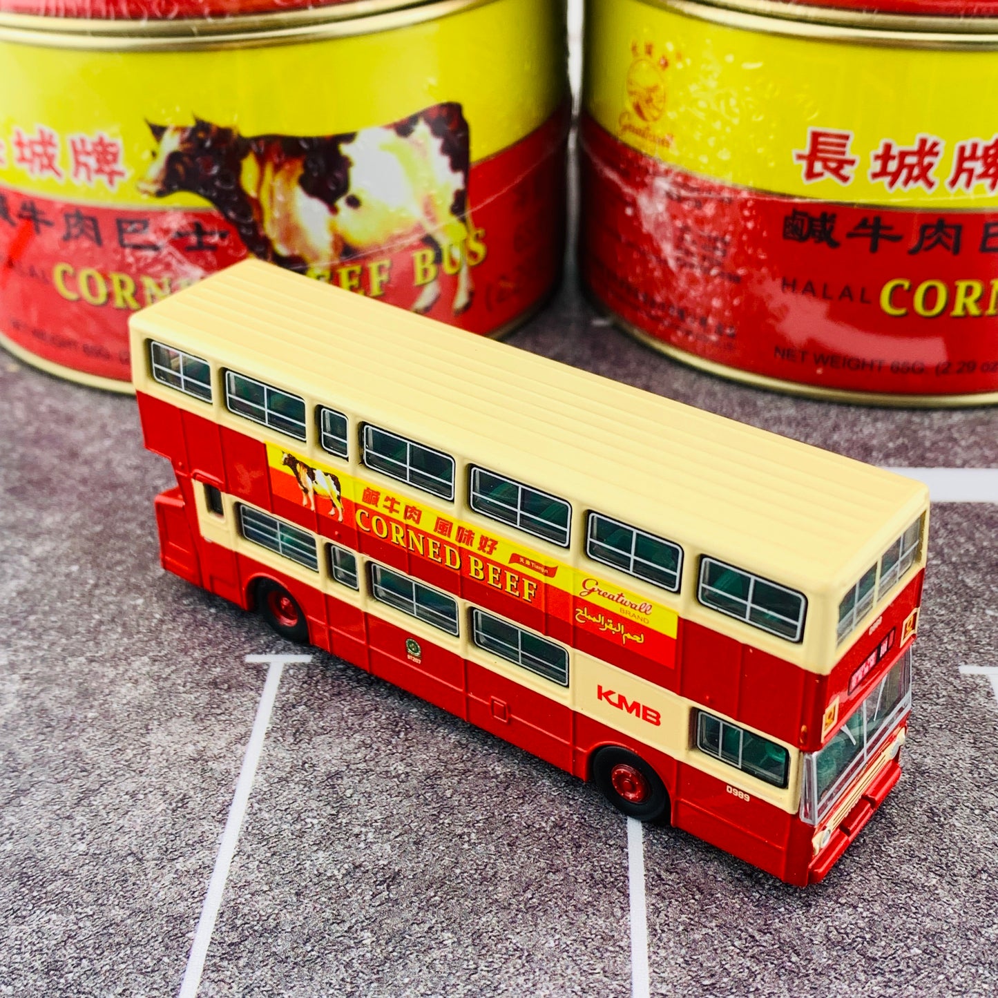 Tiny City Great Wall Brand Corned Beef Bus Show Special Edition 九巴利蘭珍寶 (平頂寶)「長城牌鹹牛肉」巴士 (堅尼地城 101) [展會限定]