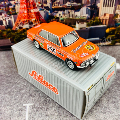 Tarmac Works x Schuco 1/64 BMW 2002 Jagermeister Rally Monte Carlo 1973 T64S-007-JAG