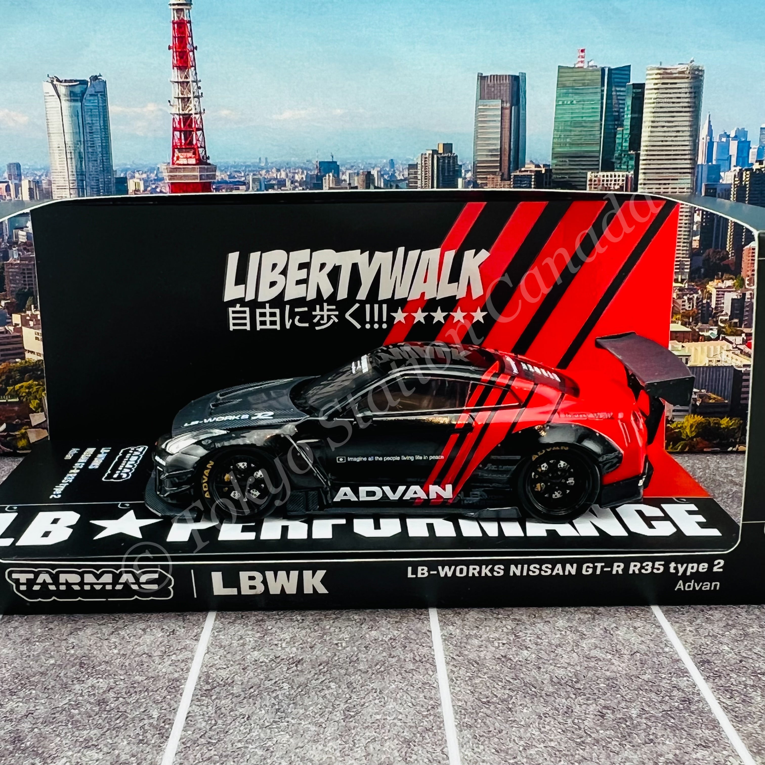 LB Works Nissan 日産 GTR ADVAN Amazon | TARMACWORKS 1/43 LB-WORKS NISSAN GT-R R35 type 2