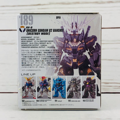 FUSION WORKS Gundam Converge #12 - 189 Unicorn Gundam 02 Banshee (Destroy Mode) RX-0