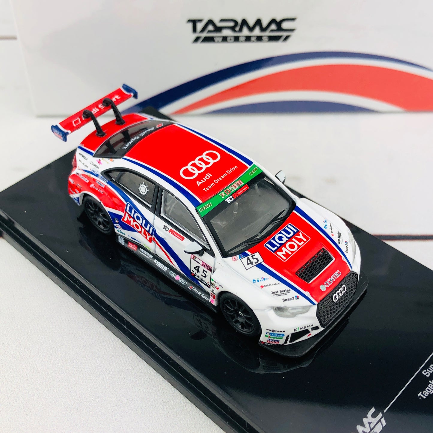 Tarmac Works 1/64 Audi RS3 LMS Super Taikyu Series 2017 Tagahara/Shirasaka/Takeda T64-013-17ST