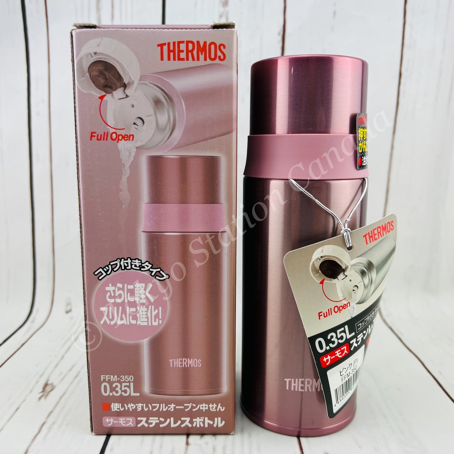 THERMOS Stainless Flask Slim Bottle 0.35L Pink FFM-350 P (4580244691913)