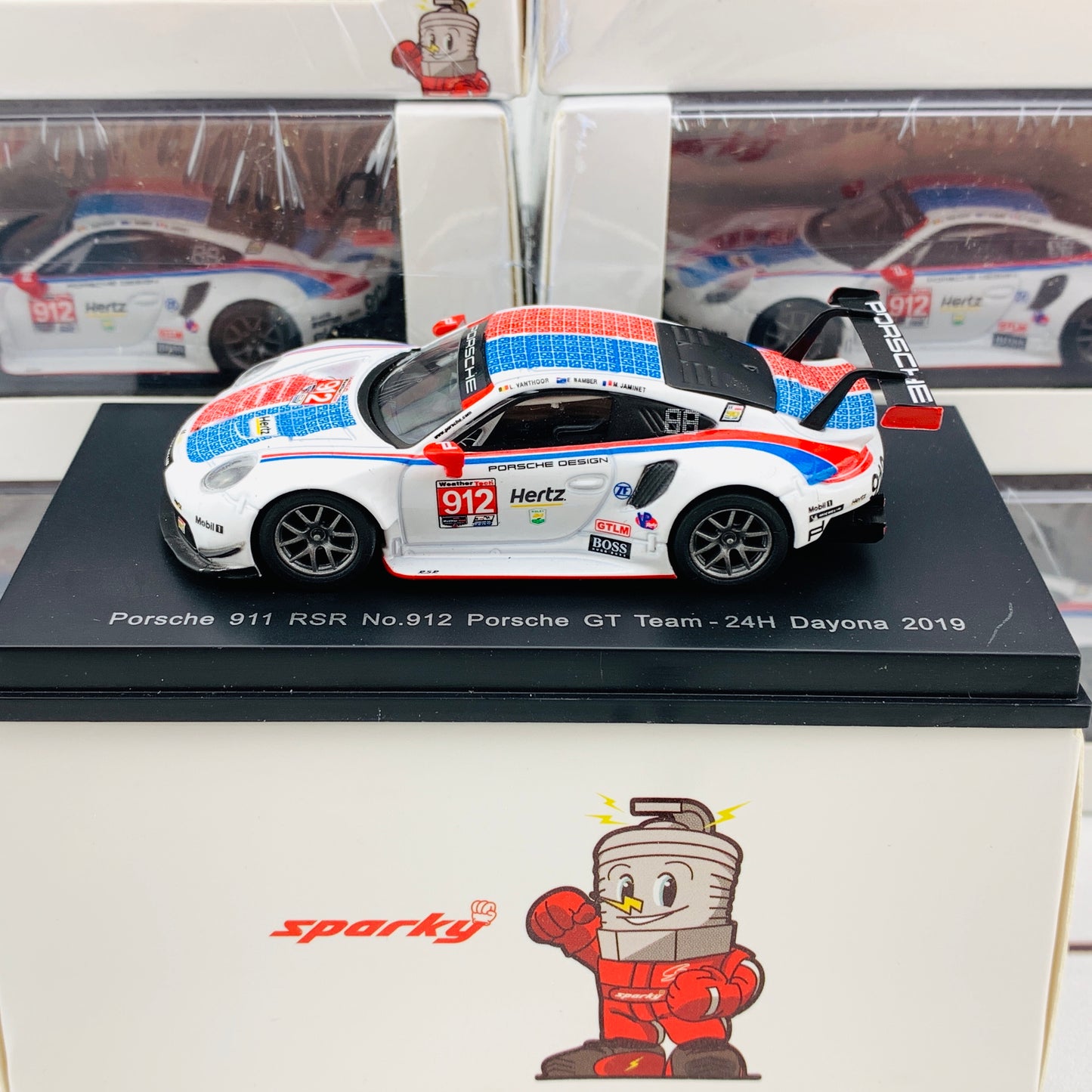 Sparky 1/64 PORSCHE 911 RSR NO.912 PORSCHE GT TEAM 24H Daytona 2019 E.BAMBER - L.VANTHOOR - M.JAMINET Y136