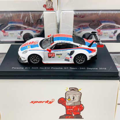 Sparky 1/64 PORSCHE 911 RSR NO.912 PORSCHE GT TEAM 24H Daytona 2019 E.BAMBER - L.VANTHOOR - M.JAMINET Y136