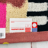 RAINBOW BEAR Cotton Towel 33cm x 36cm by imabari Japan (Made in Japan)