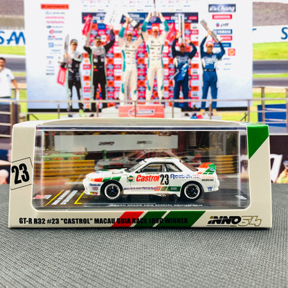 INNO64 1/64 Macau Grand Prix Collection Nissan Skyline GTR R32 #23 Macua Guia Race 1990 - M.Hasemi IN64-MGP19-R3202