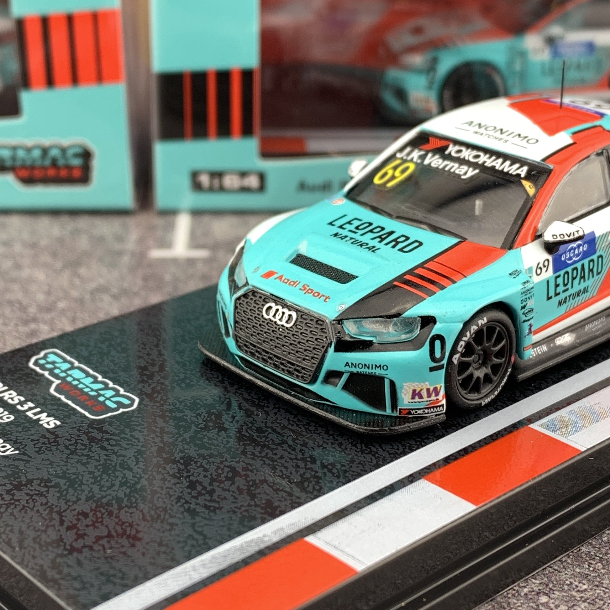 Tarmac Works 1/64 Audi RS3 LMS WTCR 2019 Jean-Karl Vernay T64-013-19WTCR69