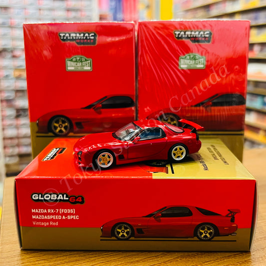TARMAC WORKS GLOBAL64 1/64 Mazda RX-7 (FD3S) Mazdaspeed A-Spec Vintage Red Special Edition T64G-012-RE