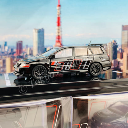 INNO64 1/64 MITSUBISHI LANCER EVOLUTION IX WAGON 2005 RALLIART Black IN64-EVO9W-RABL