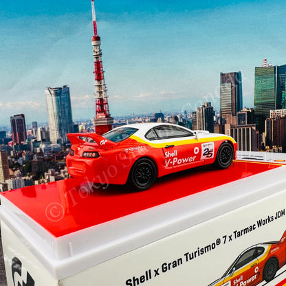 TARMAC WORKS x Gran Turismo 7 x SHELL 1/64 Toyota Supra RZ 1997  T64-011-SS22