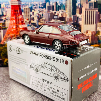 Tomytec Tomica Limited Vintage 1/64 Porsche 911S Maroon LV-86g