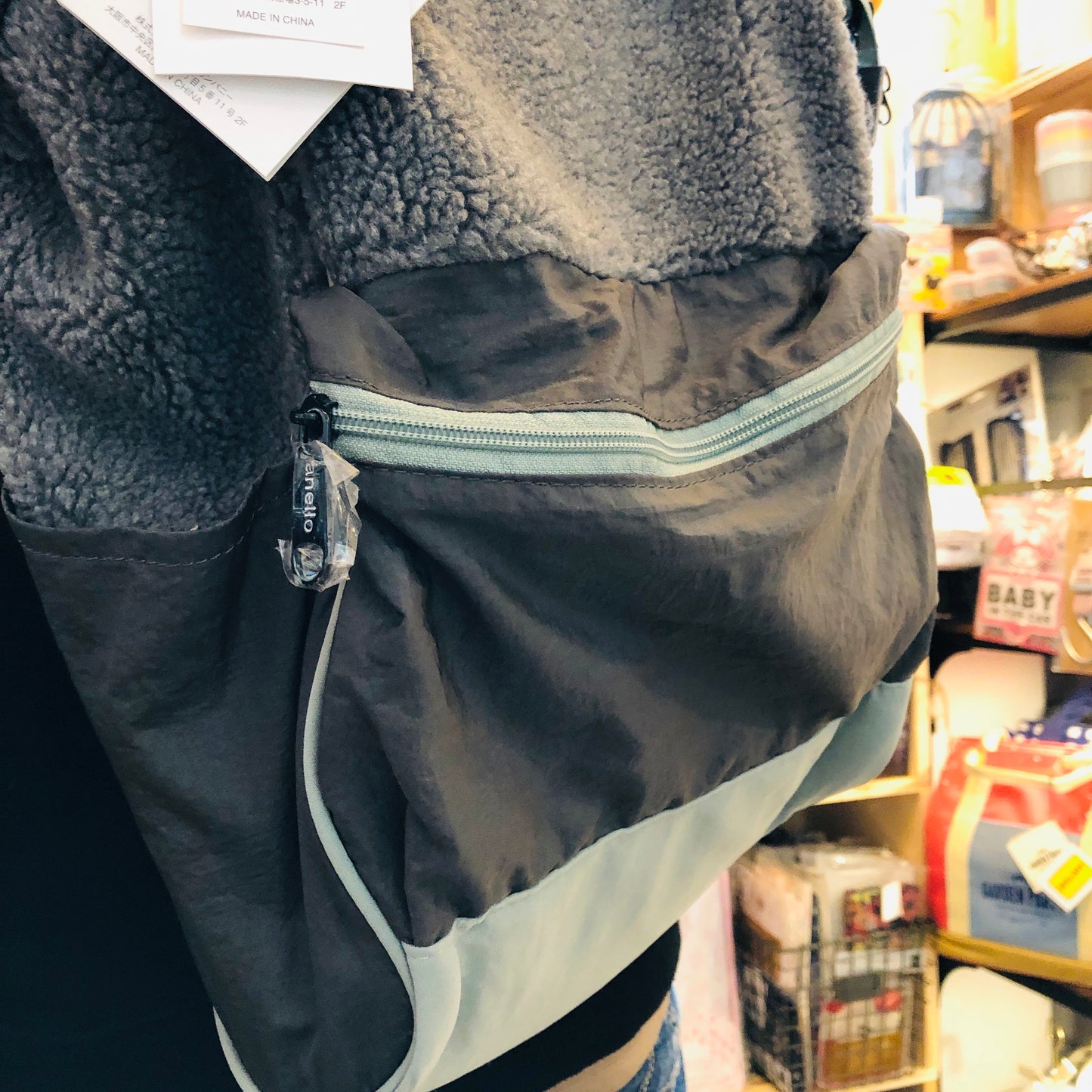 anello® Faux Fur Backpack Grey