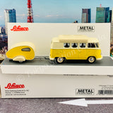 Schuco 1/64 Volkswagen T1 Camper with Caravan (mit Wohnanhanger) 452026700