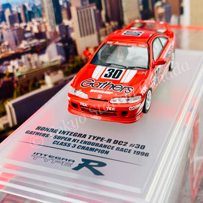 INNO64 1/64 HONDA INTEGRA TYPE-R DC2 #30 “GATHERS” Super N1 Endurance Race 1996 Class 3 Champion IN64-DC2-GAT