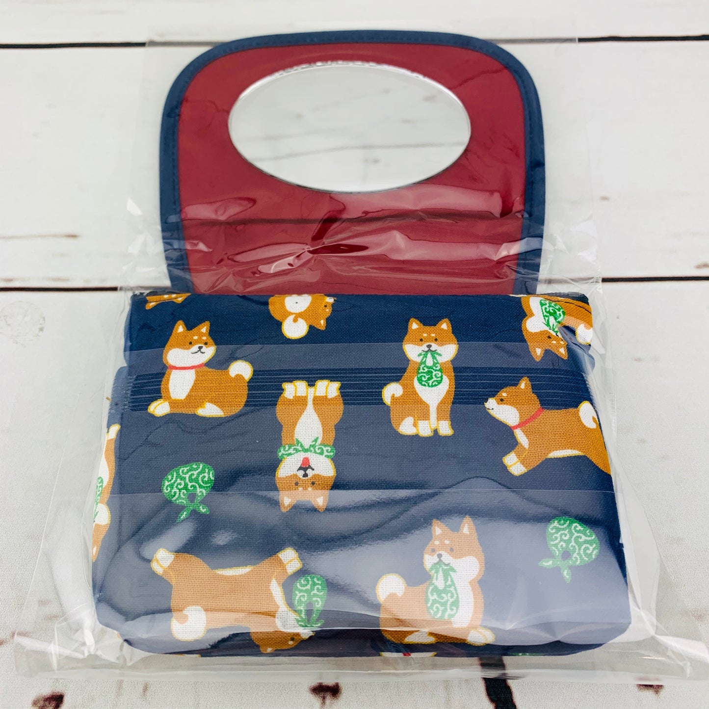 Shiba Inu mirror pouch - Navy