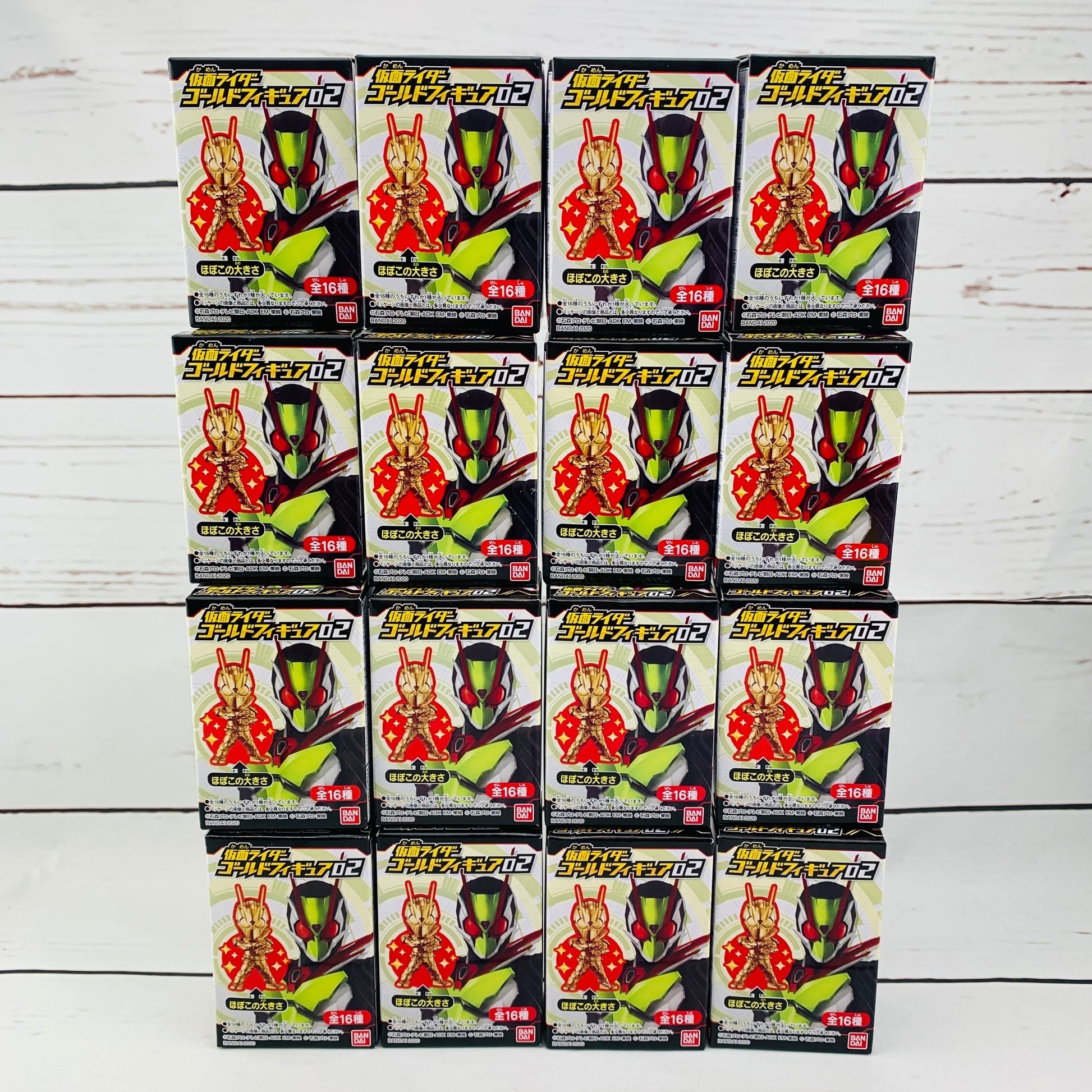 BANDAI Kamen Rider Gold Figure 02 Complete Set of 16 (Shokugan)