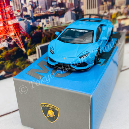 MINI GT 1/64 LB WORKS Lamborghini Huracán ver. 1 Light Blue LHD MGT00189-L