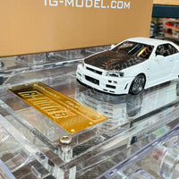 Ignition Model 1/64 HIGH-END RESIN MODEL Nismo R34 GT-R R-tune White IG2577