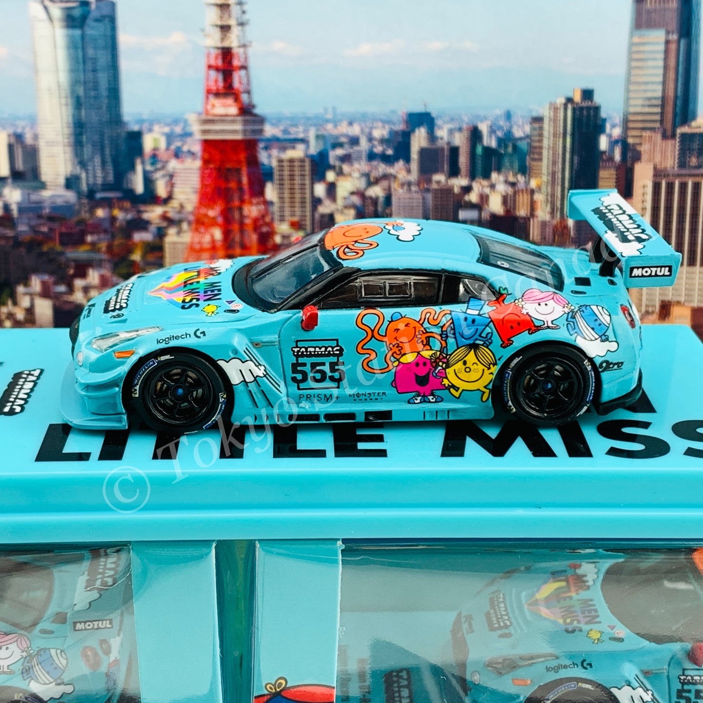Tarmac Works 1/64 COLLAB64 Nissan GTR Nismo GT3 Legion of Racers 2020 Overall Champion Mr. Men Little Miss T64-005-MR