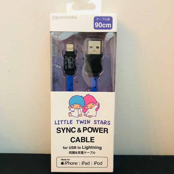 Little Twin Stars Sync & Power Cable for USB to Lightning by gourmandise SAN-793TS