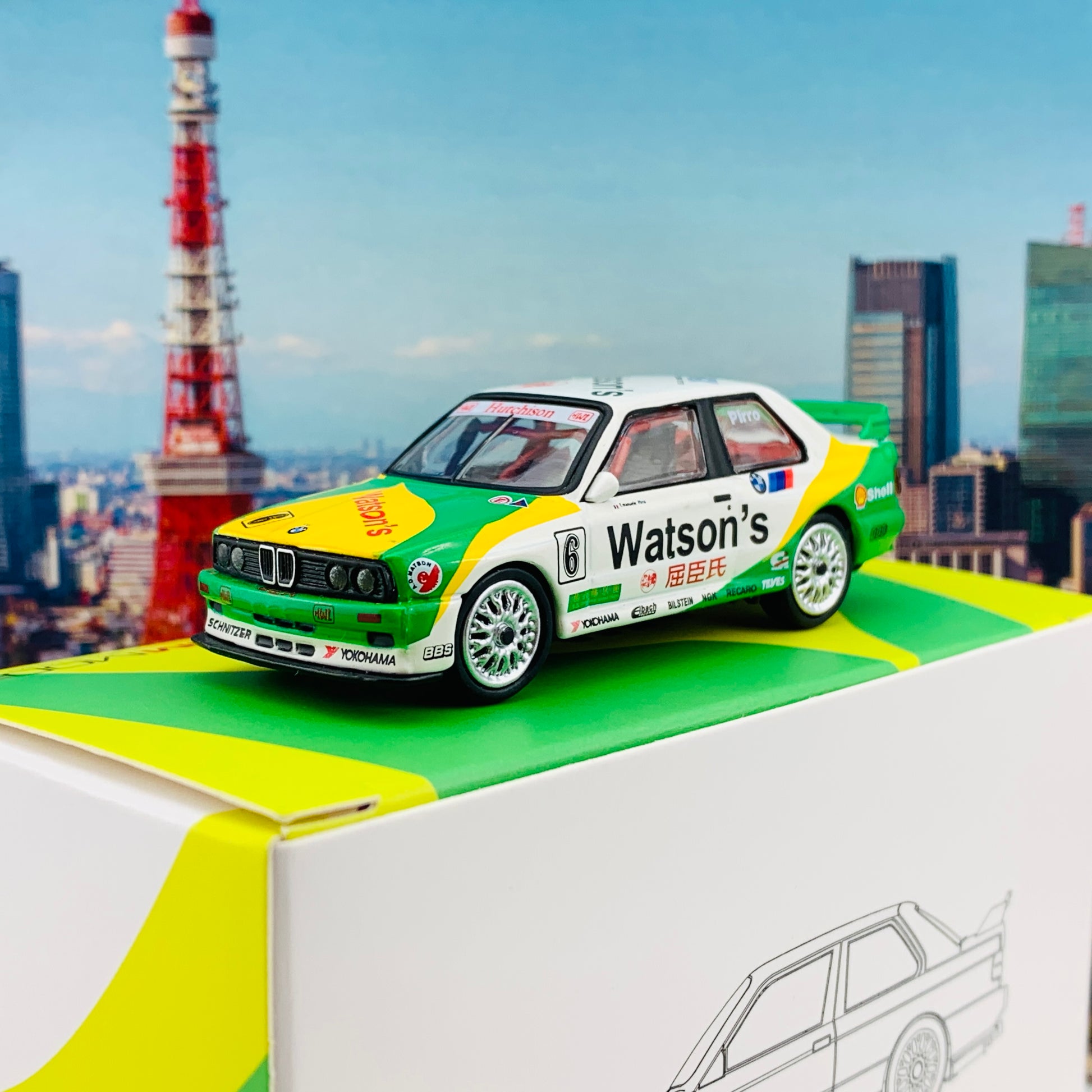 MINI GT 1/64 BMW M3 E30 #6 1991 Macau GP Winner Hong Kong Exclusive MGT00055-L
