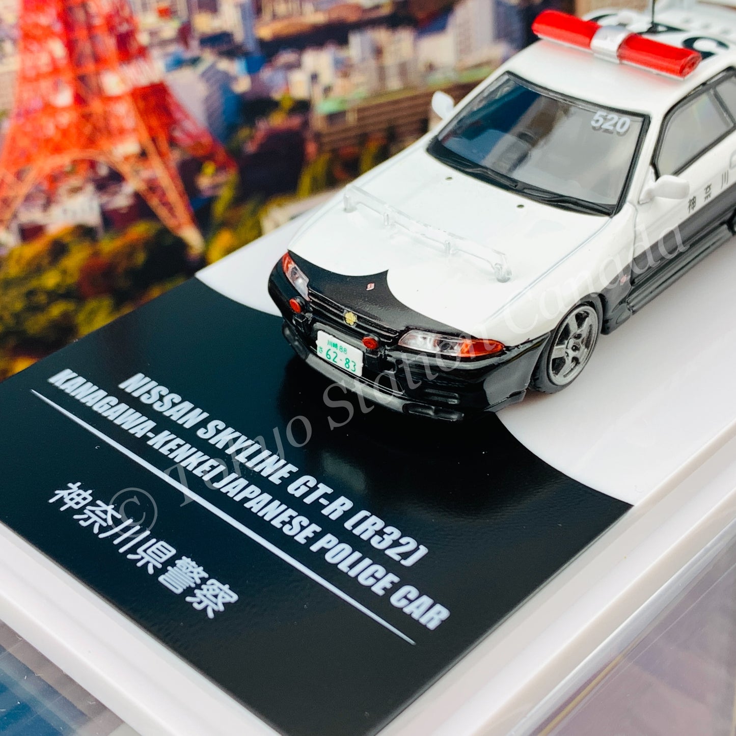 INNO64 1/64 NISSAN SKYLINE GT-R (R32) KANAGAWA-KENKEI Japanese Police car IN64-R32-JPPC