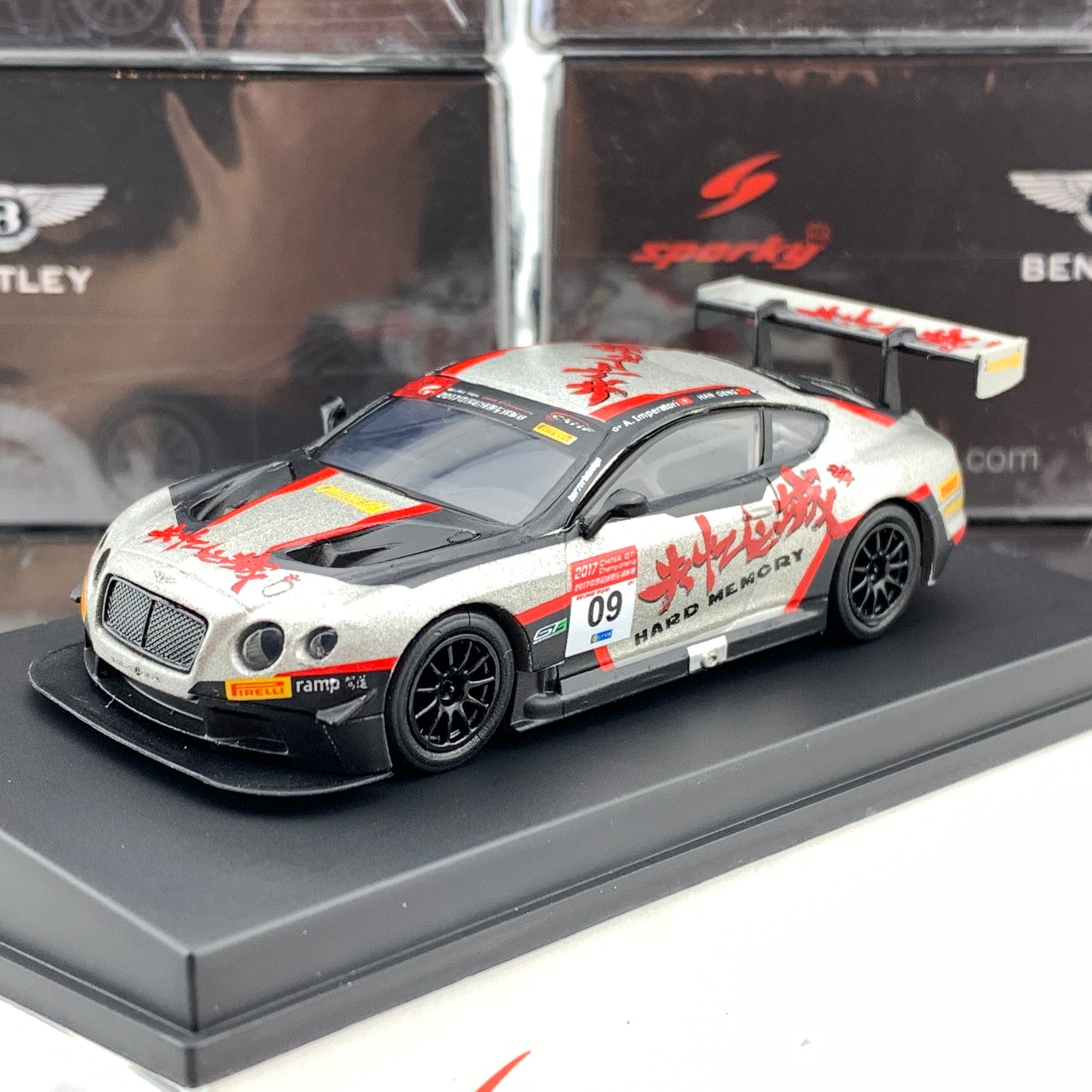 Sparky 1/64 BENTLEY CONTINENTAL GT3 NO.09 CHINA GT CHAMPIONSHIP 2017 HARD MEMORY BENTLEY TEAM ABSOLUTE H. GENG - A. IMPERATORI Y106