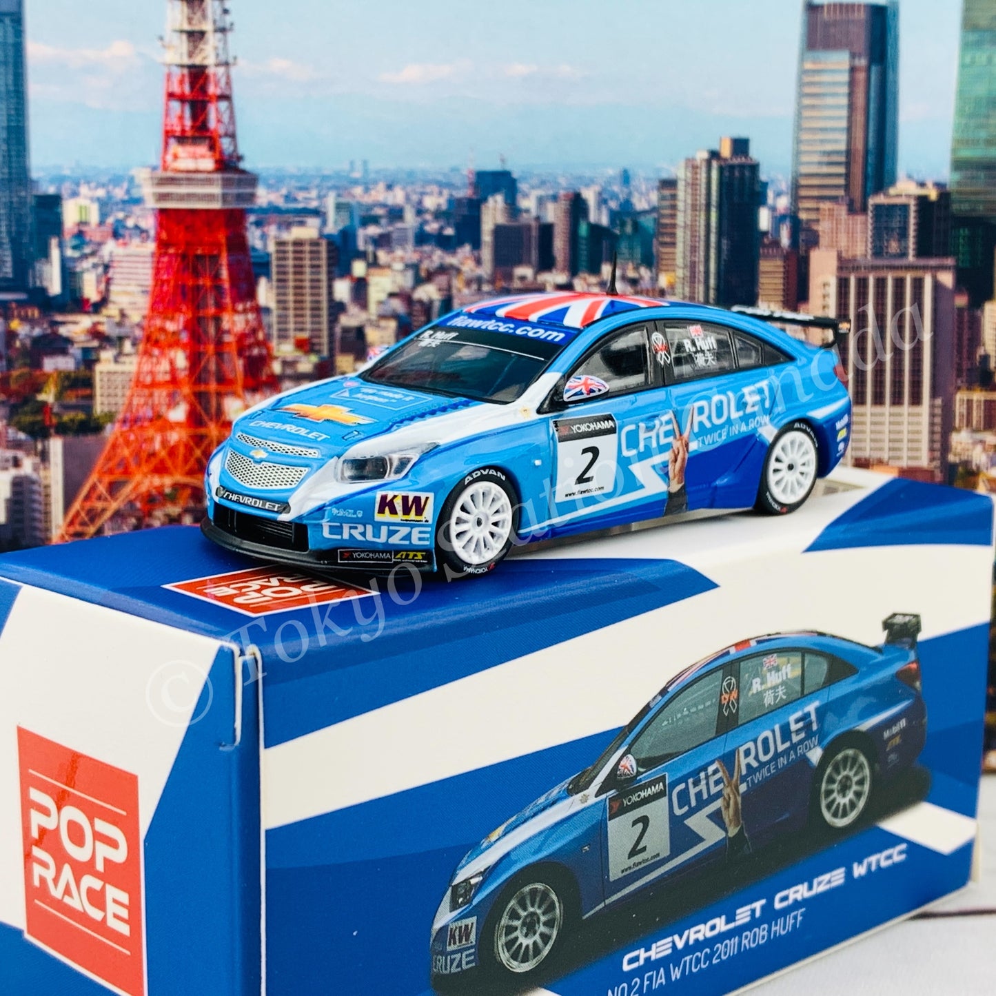 POP RACE 1/64 Chevrolet Cruze WTCC No.2 FIA WTCC 2011 Rob Huff PR64-CRUZE-11MWTCC025