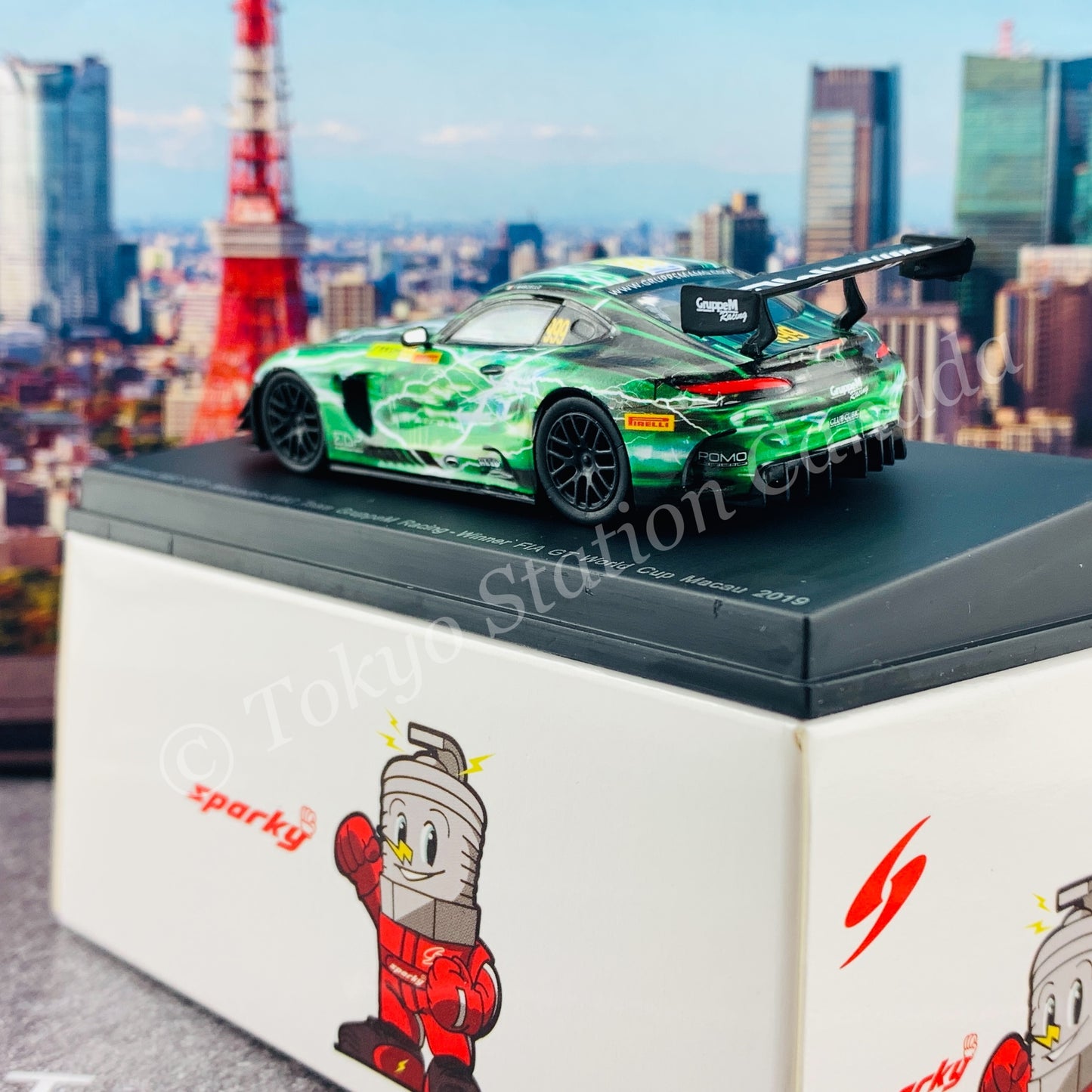 Sparky 1/64 MERCEDES-AMG GT3 NO.999 MERCEDES-AMG TEAM GRUPPEM RACING WINNER FIA GT WORLD CUP MACAU 2019 RAFFAELE MARCIELLO Y165