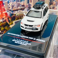 INNO64 1/64 MITSUBISHI LANCER EVOLUTION IX WAGON White Pearl With Roof Cargo  Box and Extra Wheels IN64-EVO9W-WHP