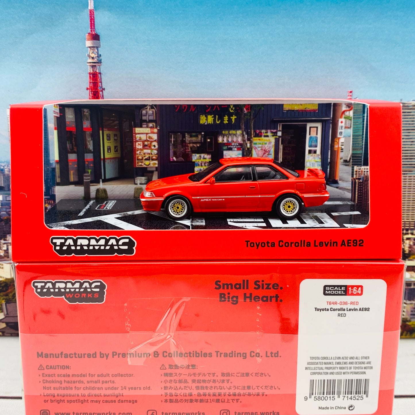 Tarmac Works 1/64 Road Collection Toyota Corolla Levin AE92 RED T64R-036-RED