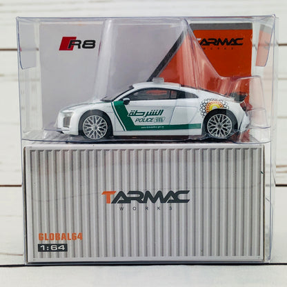 Tarmac Works GLOBAL64 1/64 Audi R8 V10 Plus - Dubai Police