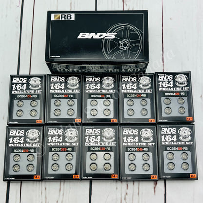 BNDS 1/64 ABS Wheel & Tire Set of 10 (RB) BRONZE