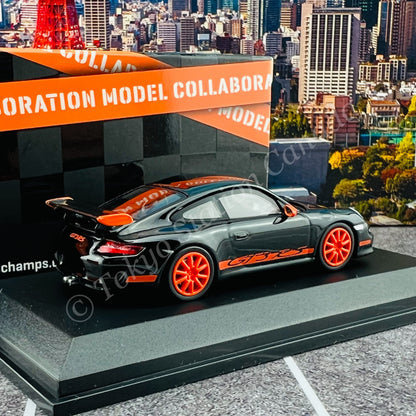 Tarmac Works x MINICHAMPS COLLAB64 1/64 Porsche 911 GT3 RS (997) Black T64MC-001-BK (643066004)