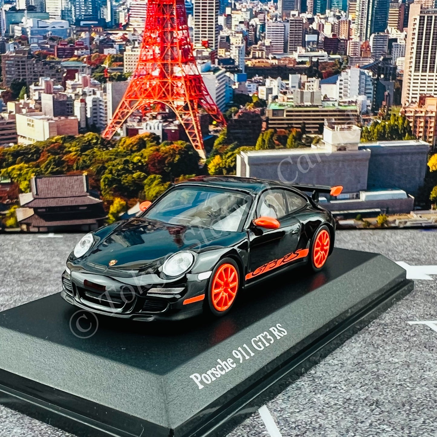 Tarmac Works x MINICHAMPS COLLAB64 1/64 Porsche 911 GT3 RS (997) Black T64MC-001-BK (643066004)