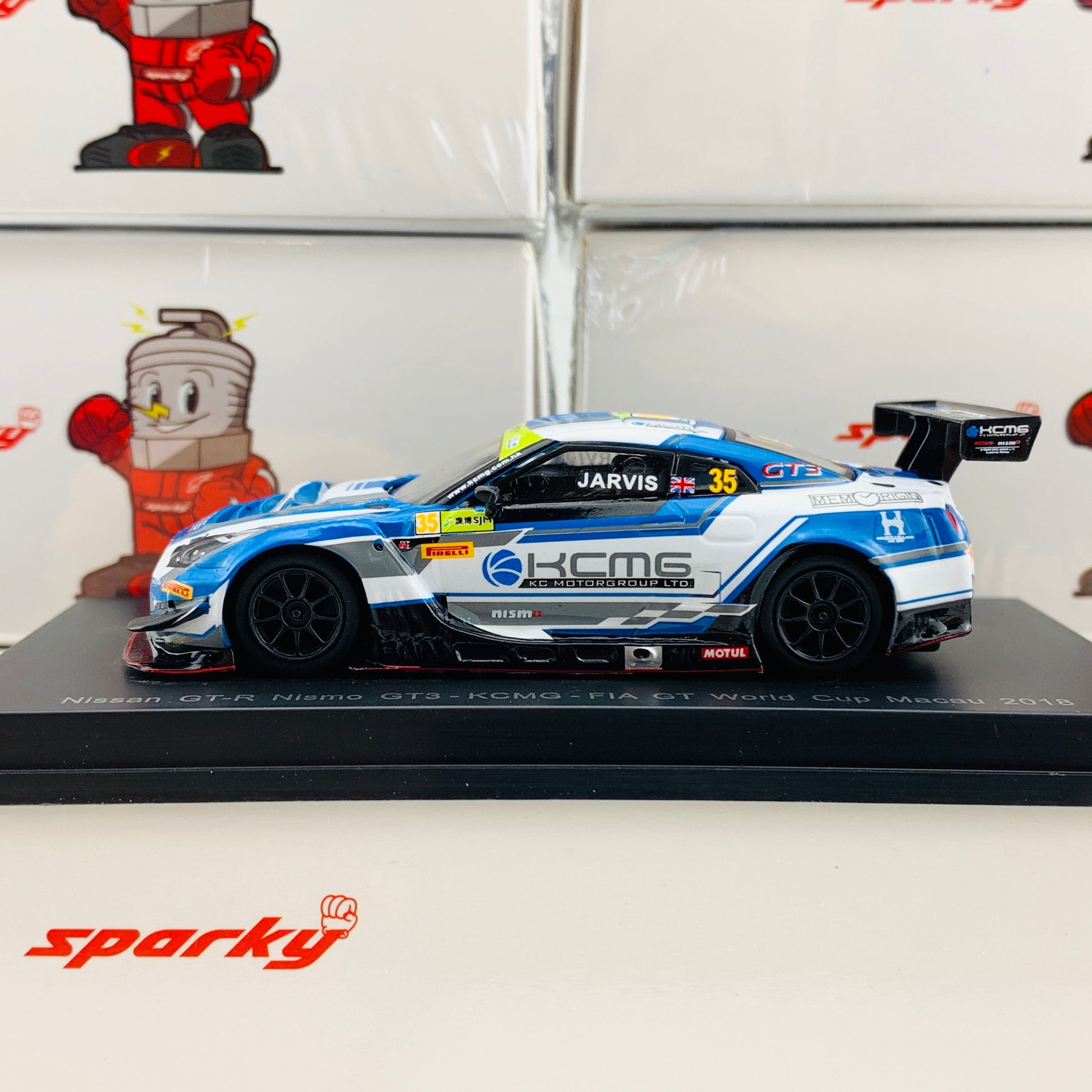 Sparky 1/64 NISSAN GTR NISMO GT3 - KCMG - FIA GT World Cup Macau 2018 Oliver JARVIS Y130
